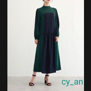 【cy_an☆シアン】 レディース 長袖 ロング ワンピース シワになりにくい