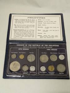 【MIA11641SA】1円～ フィリピン 記念コインセット PHILIPPINES COINAGE OF THE REPUBLIC OF THE PHILIPPINES 1975 1984 ケース付属 記念品