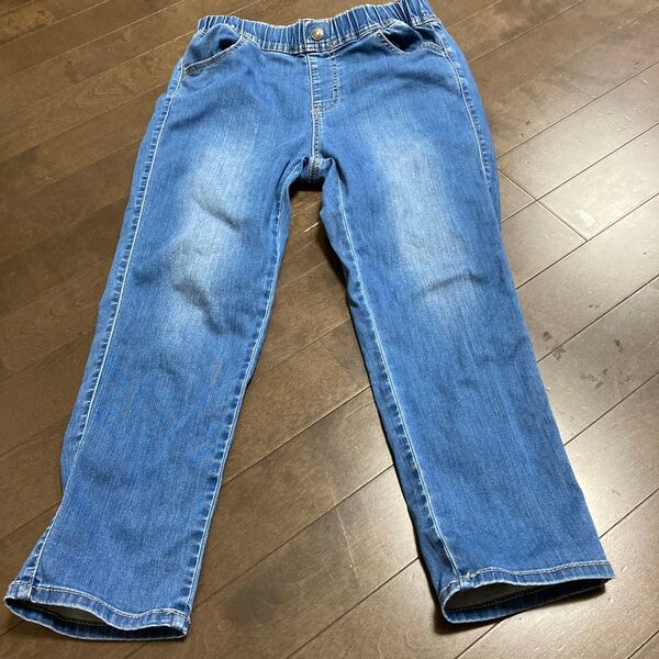 薄手デニム クロップドパンツ サブリナパンツ Mサイズ ウエスト64〜70