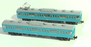 【G42C92】KATO新103系「モハ102」「モハ103」スカイブルー計2両 ケースなし動力あり 103系通勤形電車 ジャンク 中古Nゲージ