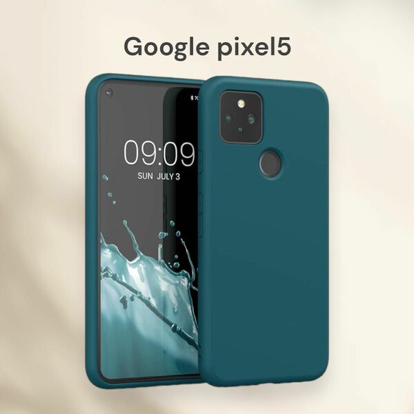 kwmobile Google Pixel 5 スマホケース シリコン カバー　グリーン カーキ