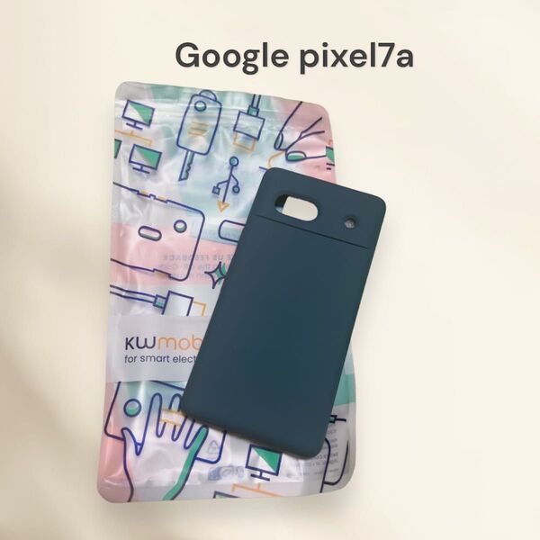 kwmobile スマホケース Google Pixel 7a マット ネイビー 薄型ケース ピクセル カバー 耐衝撃