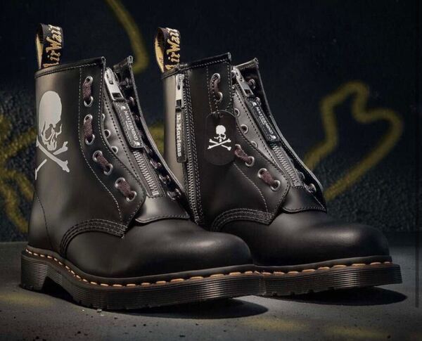 最終★送料無料 新品 mastermind × Dr.Martens ドクターマーチン マスターマインド 60周年記念限定 1460 8ホールブーツ サイドジップ