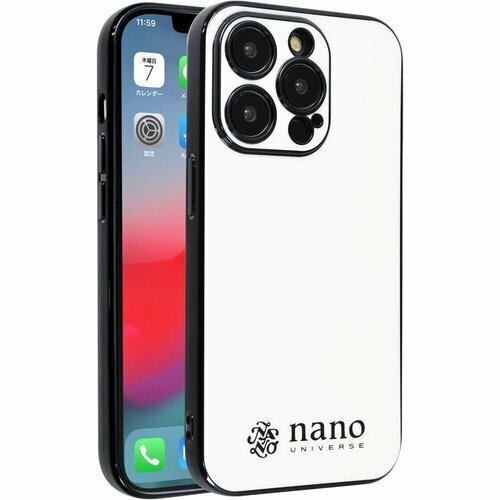 nano・universe iPhone14 Pro ス アイフォン14プロ ブランド スマホケース ホワイト 1046