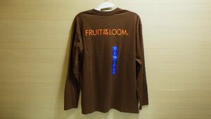 H466-66601 FRUIT OF THE LOOM フルーツ オブ ザ ルーム 長袖 シャツ US/L JP/XL ブラウン