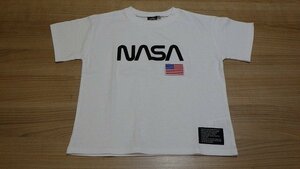 z538-44513 NASA nasa キッズ Tシャツ 110cm ホワイト 白 半袖 男の子 かっこいい スペース 宇宙