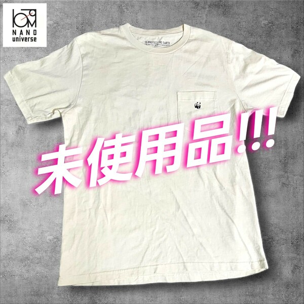★未使用品★ナノユニバース/WWFコラボTシャツ/ポケット付きTシャツ/Mサイズ