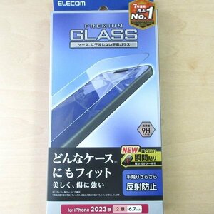 未開封 ELECOM 保護フィルム iPhone 15 Plus 表面硬度 9H 反射防止加工 PM-A23BFLGGM