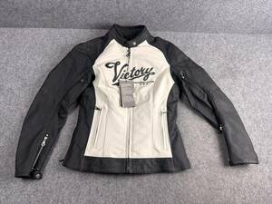 *Y23 outright sales! new goods Victory motorcycle z Rider's leather jacket lady's L size 286321502