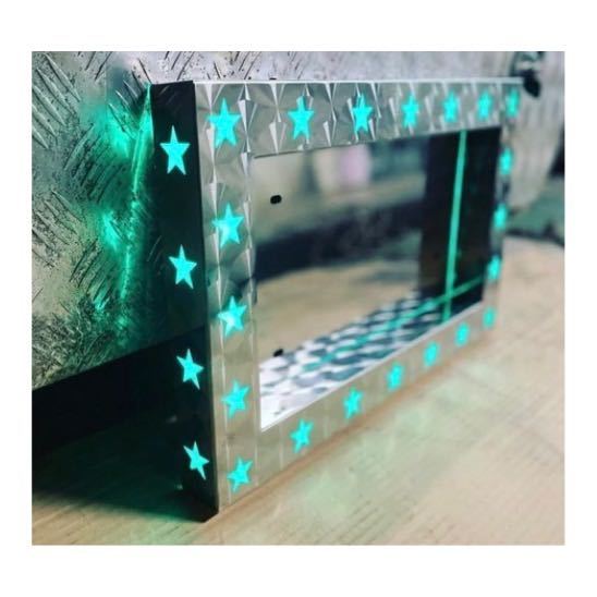 SUO-3 ウロコ 星 大型 ナンバー枠 大型 トラック ナンバー枠 デコトラ ステンレス オリジナル プロフィア クオン スーパーグレート