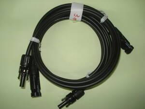 * sun light solar cable *H-CV3.5.2 cable black 3m extension cable MC-4 type connector attaching * not yet electrification 