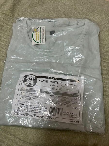 半袖Tシャツ　新品未使用　M ライトグレー　綿100%