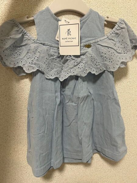 レース トップス 100cm タンクトップ ロペピクニック ノースリーブ