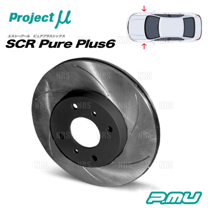 Project μ プロジェクトミュー SCR Pure Plus 6 (フロント/ブラック) ラピュタ HP22S 04/12~06/1 (SPPS118-S6BK