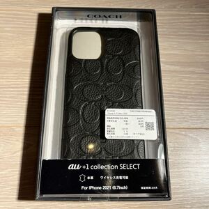 【新品未使用・未開封】iPhone 13 Pro Max用 COACH（R）ハードケース／EMBOSSED Black au+1 collection R21H029K