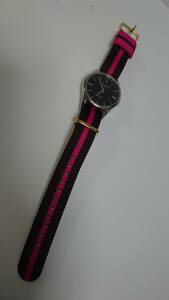 時計＆カメラ・メガネ等大処分：KATHARINE HAMUNETT LONDON・キャサリンハムネット・メンズ腕時計・電池交換済・稼働品・社外品ベルト付