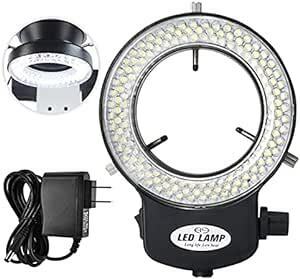 yiteng LEDリングライト 実体顕微鏡用 LED照明ライト LED照明装置 実体顕微鏡用二重巻き 144 LEDビーズ 光源
