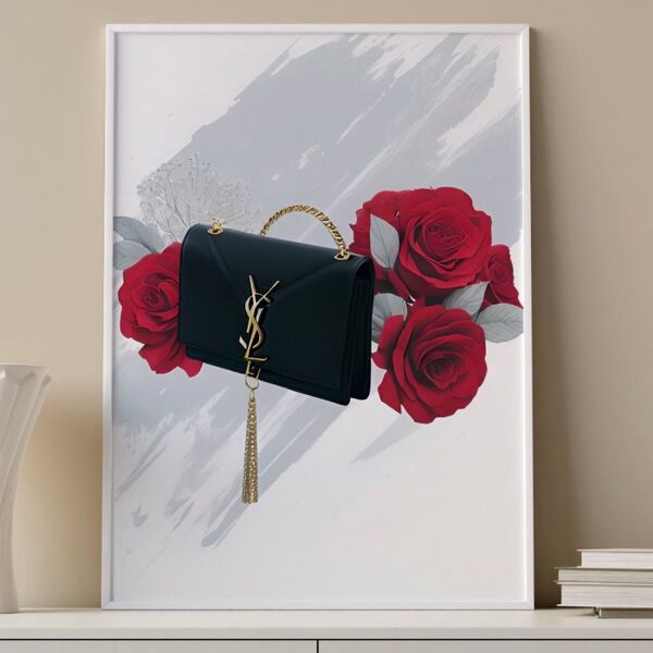 G171 アートポスター インテリア YSL レッド シンプル 大人かわいい