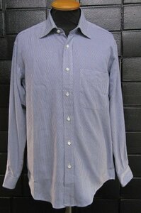 y3075 極美品 GIVENCHY メンズシャツ　長袖　46サイズ ジバンシー 綿100％　MONSIEUR 千鳥格子　ブルー系