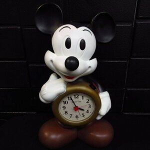 4970　Disneytime　 ディズニー タイム クォーツ クロック ミッキーマウス 目覚まし時計 ◇ 置き時計 レトロ ヴィンテージ　アナログ　