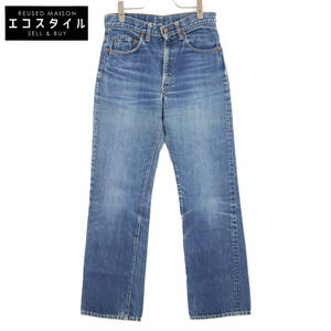 【1円】LEVI‘S リーバイス 646 BIG E 均等V 裏ボタン刻印8 ベルボトム デニムパンツ/ ボトムス W29 ブルー メンズ