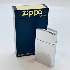 Zippo ジッポ LIGHTER オイルライター WORKS...OR WE FIX IT FREE シルバーカラー BRADFORD,PA. ケース付 シンプル かっこいい 1円出品