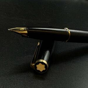 MONTBLANC モンブラン 万年筆 吸引式 ペン先 585 刻印あり ブラック×ゴールドカラー 筆記用具 文房具 1円出品