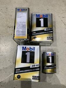  Mobil 1 0W-40 new goods unused 4L×3.1L×1 total 13L 4L can 2 piece somewhat deformation equipped 