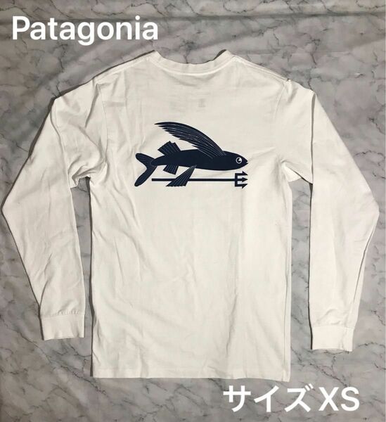 Patagonia パタゴニア ロンT 白 希少デザイン