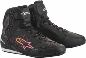 US 8.5 - ブラック/イエロー/ピンク - ALPINESTARS アルパインスターズ 女性用 Stella Faster-3 Rideknit シューズ