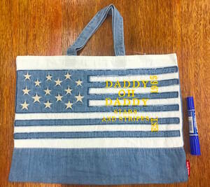 * prompt decision * new goods tag attaching daddy oh daddyda Dio dati* child & mama for * star article flag pattern brand Logo embroidery Denim lesson bag *Y3190