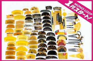 [6KK gold 04015F]*1 jpy start * tortoise shell * tortoise shell * kimono small articles * ornamental hairpin *.*.* comb * large amount * summarize * present condition goods *1.1kg*