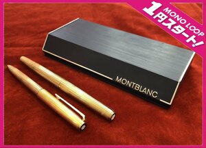 [5RS spring 02037E]* Montblanc *MONTBLANC* fountain pen * ballpen * pen .18K*750 stamp equipped * Gold * exclusive use case attaching * stationery 