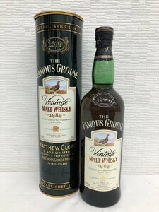 【6k酒05025F】★1円スタート★古酒・未開栓★1本★フェイマスグラウス★1989★12年★MALT WHISKY★モルト★ウイスキー★缶筒入り