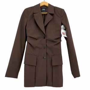 ZARA( Zara ) CHOCOLATE BLAZER DRESS tailored jacket женский impo б/у б/у одежда 0129