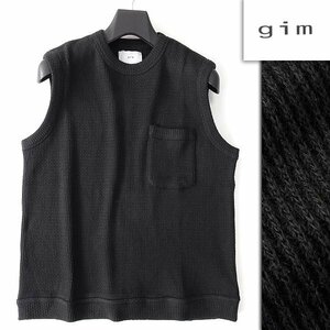  новый товар gim Jim с карманом вырез лодочкой вязаный лучший M чёрный [I50707] мужской свитер круглый вырез средний мера casual springs 