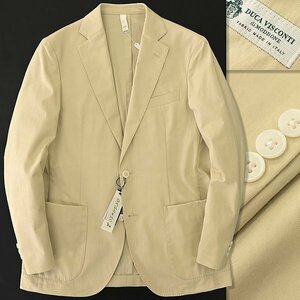  new goods suit Company Italy DUCA VISCONTI cotton jacket L beige [J51738] spring summer men's COMMUTECH ORGANIC7 blaser 