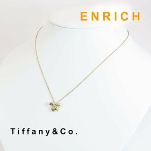 Tiffany&Co. ティファニー ネックレス リボン 1P ダイヤモンド K18YG イエローゴールド 約41cm / 6977wrpe 大幅値下