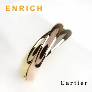 Cartier カルティエ トリニティ 3連 リング 指輪 K18 YG PG WG ゴールド 金 レディース 12号 #52 / 6206 大幅値下