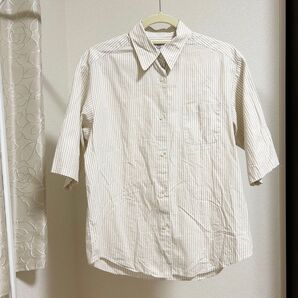 PELEE CLOVER 半袖 シャツ ストライプ コットン 韓国 ヤマキ