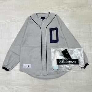 22ss 2022 DESCENDANT ディセンダント BLEEK BASEBALL SHIRT ベースボール シャツ D ロゴ ナンバー 14 GRAY グレー サイズ 2