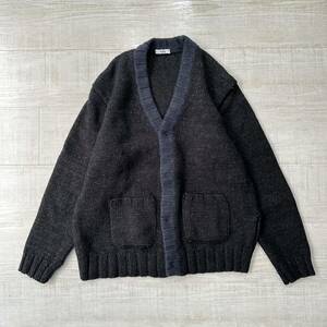 21aw 2021 saby サバイ ウール アクリル エルボーパッチ カーディ