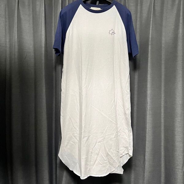【最終値下げ】ロゴス シャツワンピ Tシャツ ワンピース ロング 半袖 夏 レディース 白