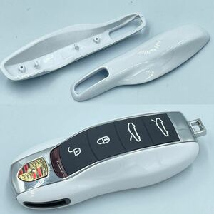  белый * Porsche "умный" ключ покрытие * чехол для ключей брелок для ключа надеты . изменение Macan Cayenne Carrera 911 Boxster Panamera ykshopk