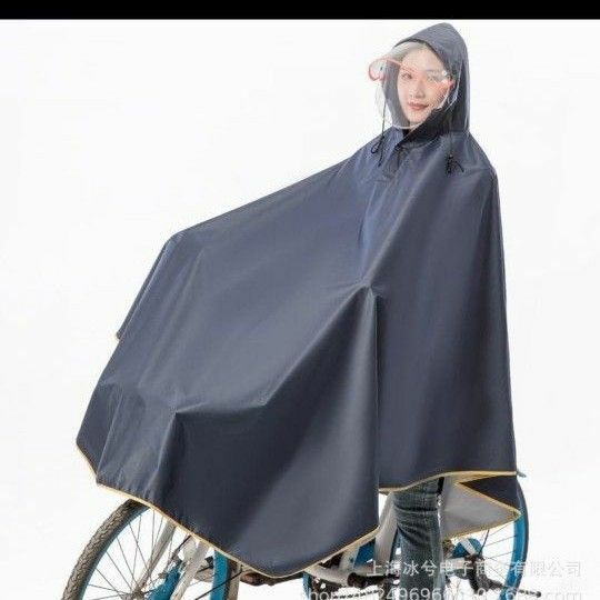 レインポンチョ レインコートフェイスカバー　男女兼用　自転車　カバン　雨具 レインポンチョ 防水 雨具