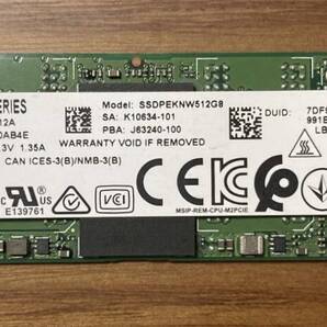 【状態◎】Intel インテル SSDPEKNW512G8(M.2 2280 PCI-Expressタイプ SSD 512GB)
