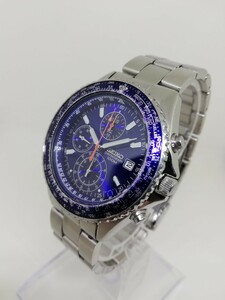 【稼働品】SEIKO セイコー 7T92-0CF0 メンズクォーツクロノグラフ腕時計NV