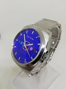 【稼働品】Paul Smith ポールスミス F335-T010482 ファイブアイズホリゾンタルメンズクォーツ腕時計BL