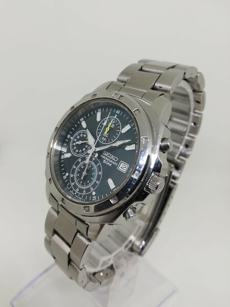 【稼働品】SEIKO セイコー 7T92-0CA0 メンズクォーツクロノグラフ腕時計