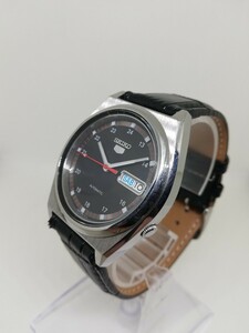 【稼働品】SEIKO セイコーファイブ 7S26-0570 デイデイトメンズ自動巻腕時計